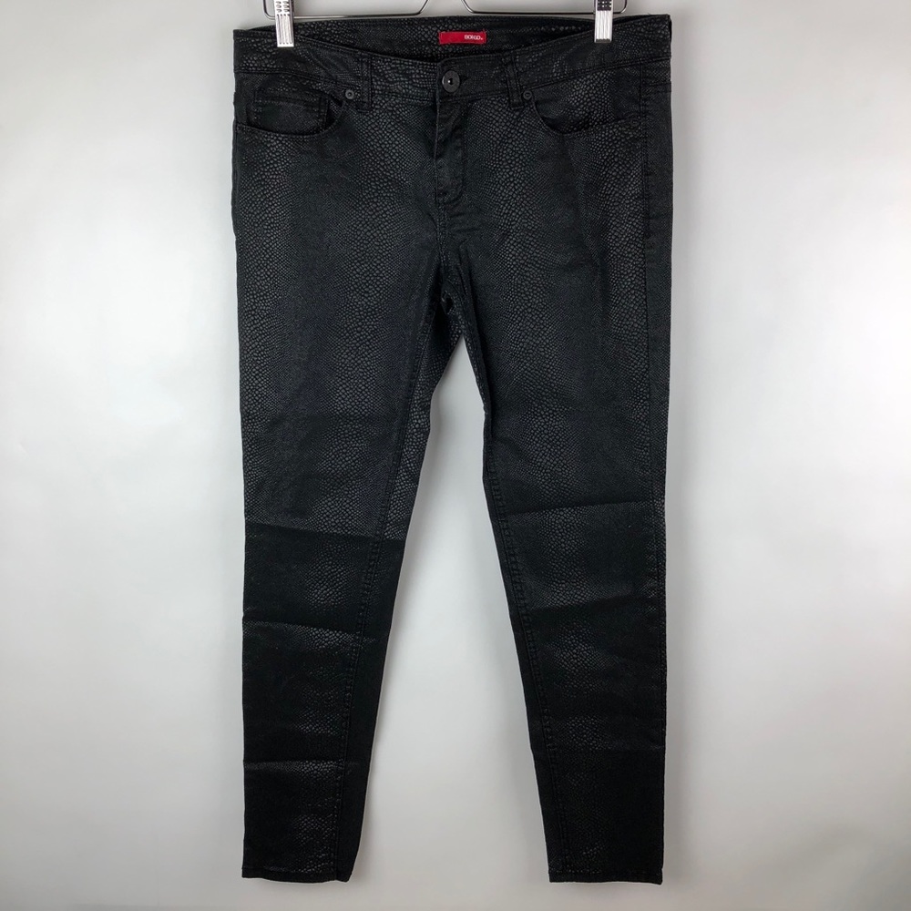 Bongo faux leather reptile pattern pants